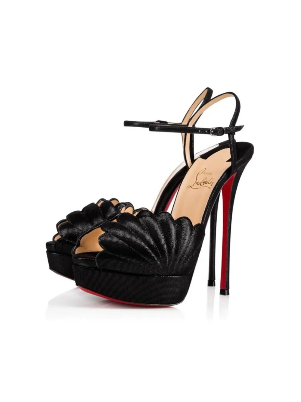 CHRISTIAN LOUBOUTIN - Black Botticella 150 Platform Pumps 38